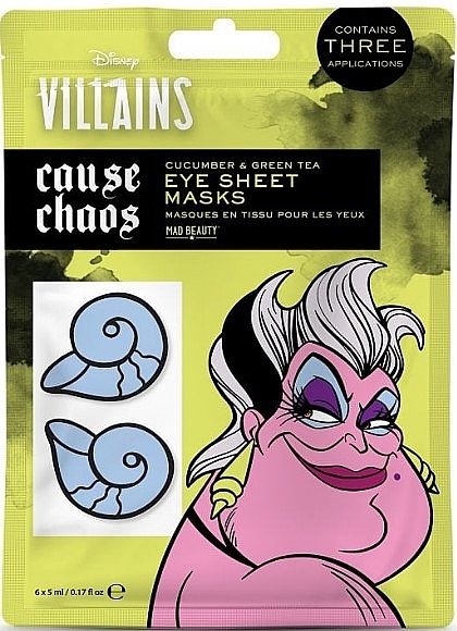 Ursula Eye Mask - Mad Beauty Disney Pop Villains Eye Sheet Masks Ursula — photo N1