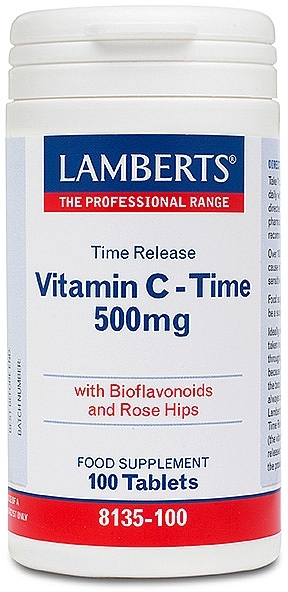 Vitamin C Dietary Supplement, 500mg - Lamberts Vitamin C Time 500mg — photo N1
