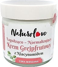 Fragrances, Perfumes, Cosmetics Lightweight Grapefruit Cream with Niacinamide - Naturolove