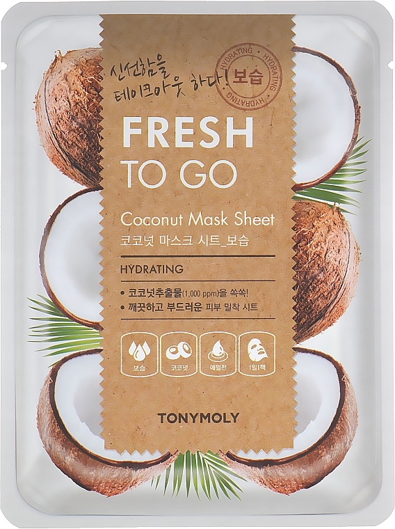 Coconut Oil Sheet Mask - Tony Moly Fresh To Go Coconut Mask Sheet Hydrating — photo N5