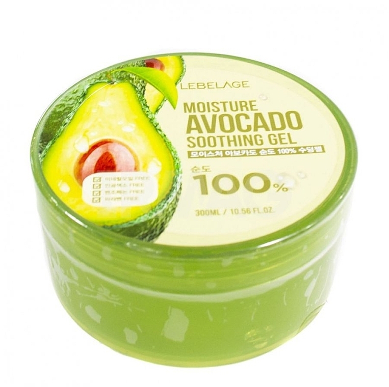 Face Gel - Lebelage Moisture Avocado 100% Soothing Gel — photo N11