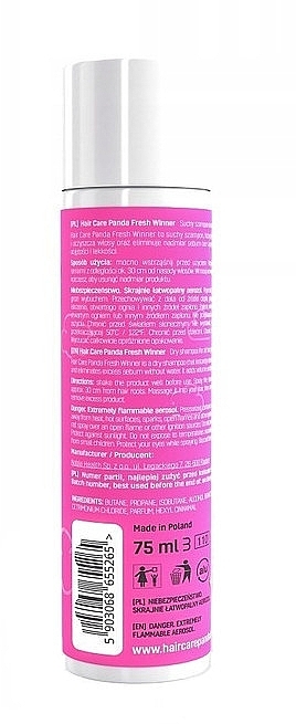 Dry Shampoo - Noble Health Hair Care Panda Fresh Winner Dry Shampoo — photo N2