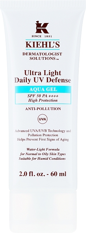 Sun Protection Gel - Kiehl's Ultra Light Daily UV Defense Aqua Gel SPF 50 — photo N2