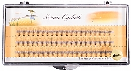 False Lashes C 9 mm, 60 pcs - Nesura Eyelash Premium — photo N1