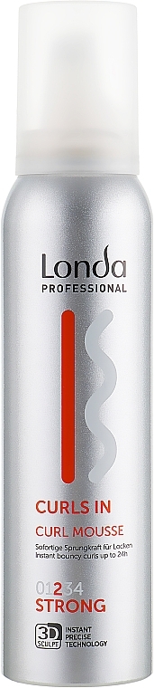 Strong Hold Mousse for Curly Hair - Londa Professional Curls In Curl Mousse — photo N2