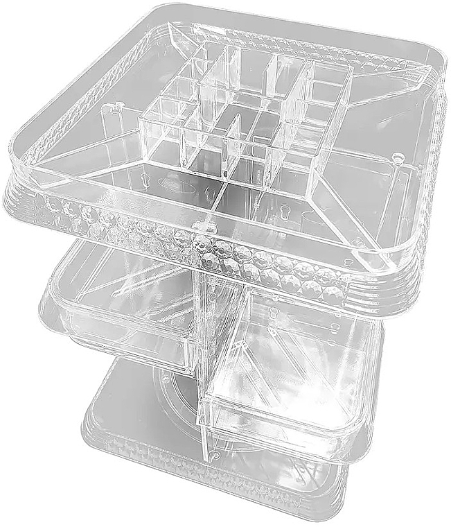 Organizer with Drawers, transparent - Iko Rectangular Makeup Organizer — photo N3