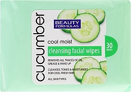 Fragrances, Perfumes, Cosmetics Makeup Remover Wipes with Cucumber Extract - Beauty Formulas Cucumber Cleansing Facial Wipes