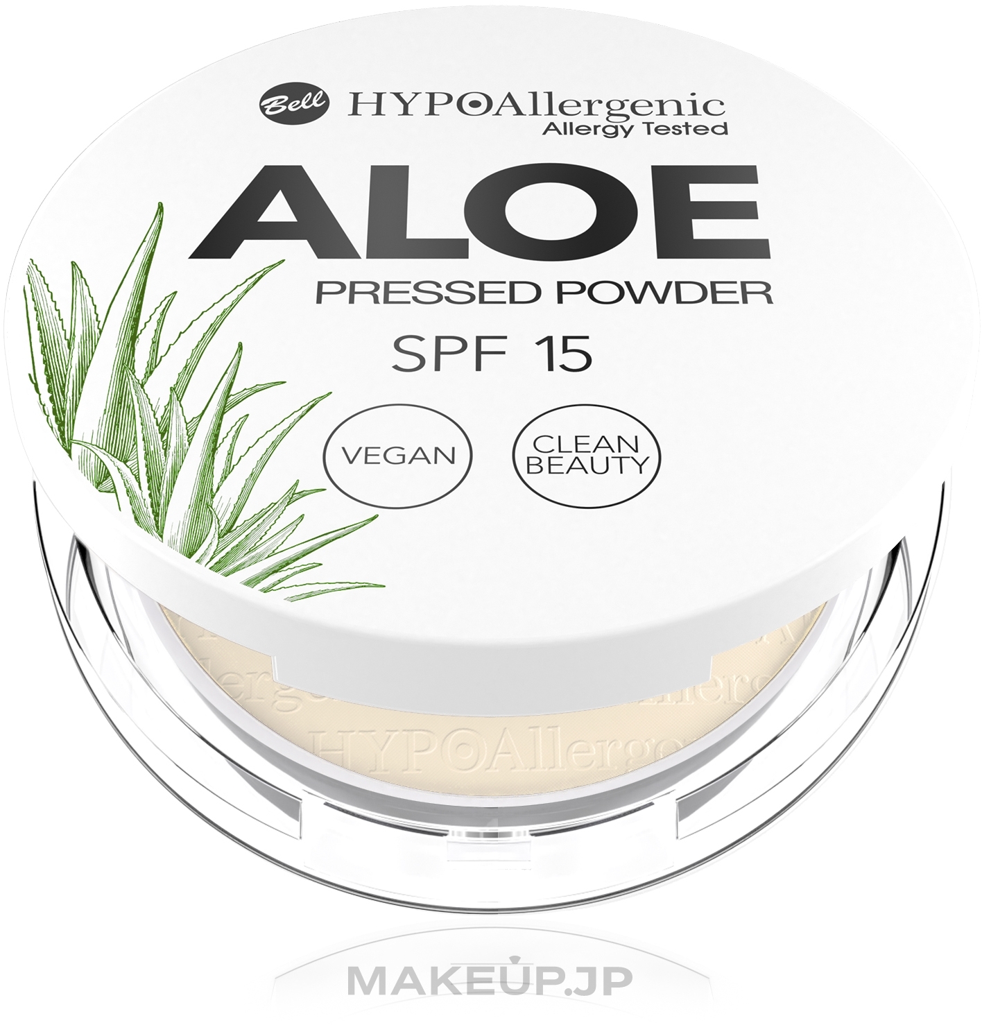 Pressed Powder with SPF15 - Bell Hypo Allergenic Aloe Pressed Powder SPF15 — photo 02 - Vanilla