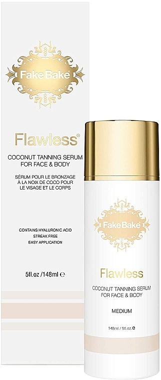 Tanning Face & Body Serum - Fake Bake Flawless Coconut Tanning Serum Medium — photo N5