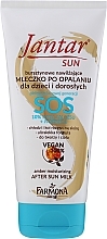 Fragrances, Perfumes, Cosmetics Moisturizing After Sun Face & Body Milk - Farmona Jantar Sun SOS Milk