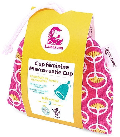 Hygienic Menstrual Cup, size 2, pink case - Lamazuna — photo N1