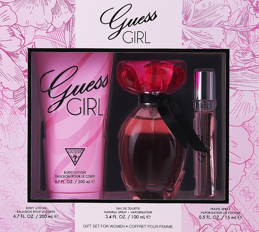 Guess Girl - Set (edt/100 ml + b/lot/200 ml + edt/15 ml) — photo N1