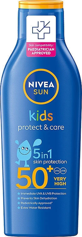 Body Sunscreen Lotion - Nivea Sun Kids Protect & Care SPF 50 — photo N1