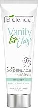 Depilatory Cream "Green Clay and Aloe Vera" - Bielenda Vanity Bio Clays — photo N2