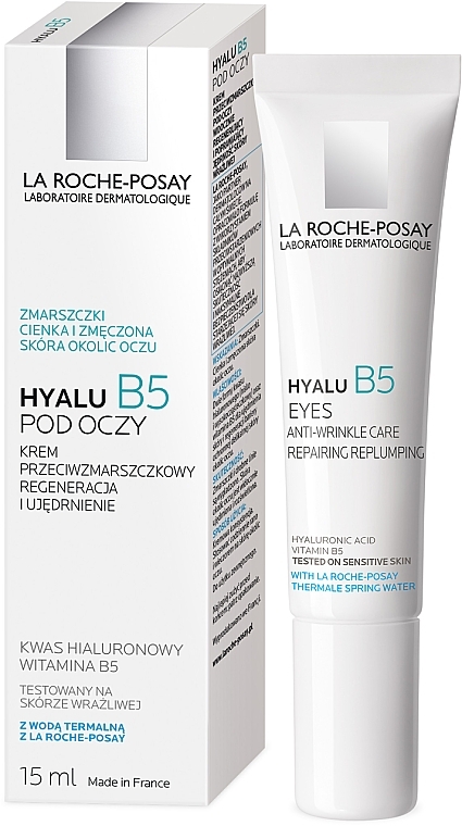 Dermatologicall Cream for Eye Contour Wrinkle Correction and Elasticity Restoration - La Roche-Posay Hyalu B5 Eye — photo N3