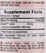 Supplement 'Lutein 20 mg' - Puritan's Pride Lutein 20mg with Zeaxanthin — photo N3