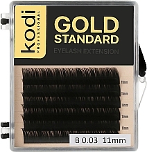 Fragrances, Perfumes, Cosmetics Gold Standard B 0.03 False Eyelashes (6 rows: 11 mm) - Kodi Professional