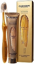 Fragrances, Perfumes, Cosmetics Set - Curaprox Curasept Gold Whitening Luxury (t/paste/75ml + toothbrush)