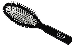 Fragrances, Perfumes, Cosmetics Oval Hair Brush with Nylon Bristles & Pins, 18 cm, black - Disna Pharma