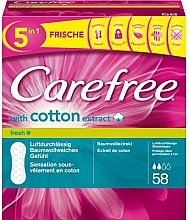 Fragrances, Perfumes, Cosmetics Pantyliners with Fresh Scent, 58 pcs - Carefree Cotton Fresh