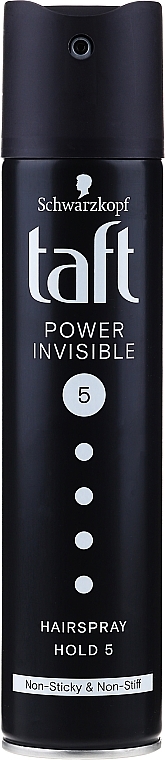 Invisible Hold Hair Spray "Power" - Schwarzkopf Taft Invisible Power Mega Strong Hairspray — photo N1