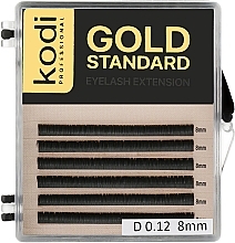 Gold Standard D 0.12 False Eyelashes (6 rows: 8 mm) - Kodi Professional — photo N1