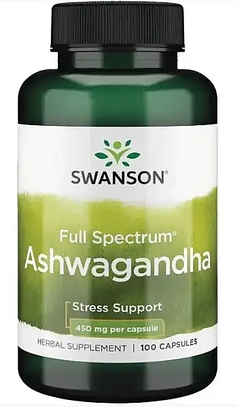 Ashwagandha Root Extract Herbal Supplement, 450mg - Swanson Ashwagandha Herbal Supplement — photo N3