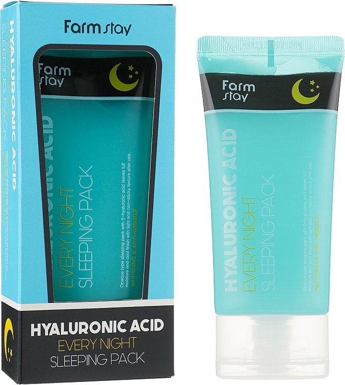 Night Mask with Hyaluronic Acid - FarmStay Hyaluronic Acid Every Night Sleeping Pack — photo N2