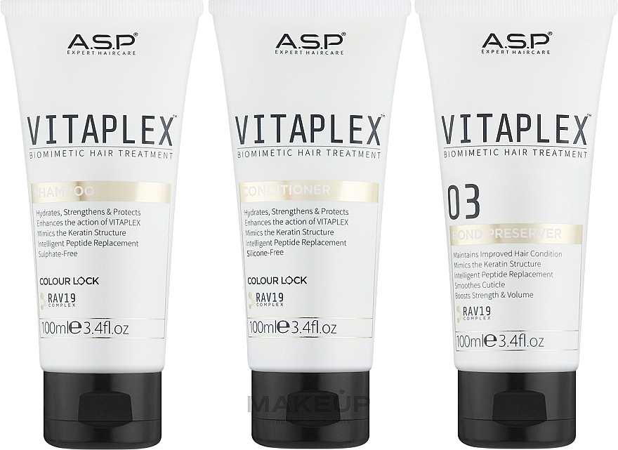 Set - ASP Vitaplex Travel Kit (shm/100ml+cond/100ml+preserver/100ml) — photo N2