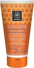 Fragrances, Perfumes, Cosmetics Sunscreen Face and Body Milk with Sea Lavender and Propolis - Apivita Suncare Face & Body Milk SPF 50