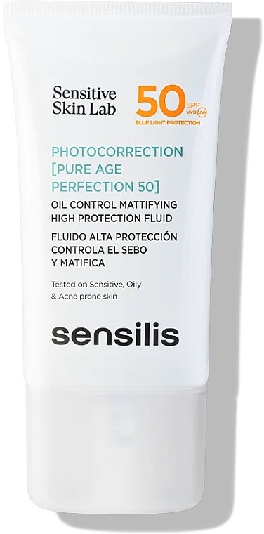 Sunscreen Face fluid - Sensilis Photocorrection Pure Age Perfection 50 — photo N1