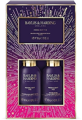 Set - Baylis & Harding Moonlight Fig Make Me Sparkle Bathing Gift Set (sh/gel/300ml + h/b/lot/100ml + soap/100g) — photo N1