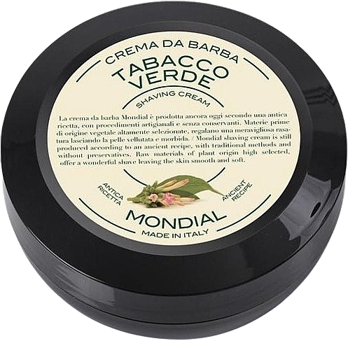 Shaving Cream 'Tabacco Verde' - Mondial Shaving Cream Wooden Bowl (mini size) — photo N1