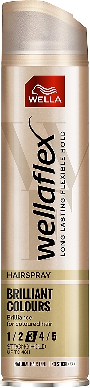 Strong Hold Hair Spray "Brilliant Colours" - Wella Wellaflex — photo N1