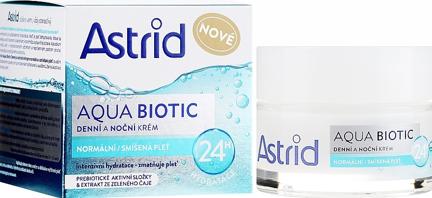 Moisturizing Face Cream for Normal Skin - Astrid Aqua Biotic Day Face Cream — photo N2
