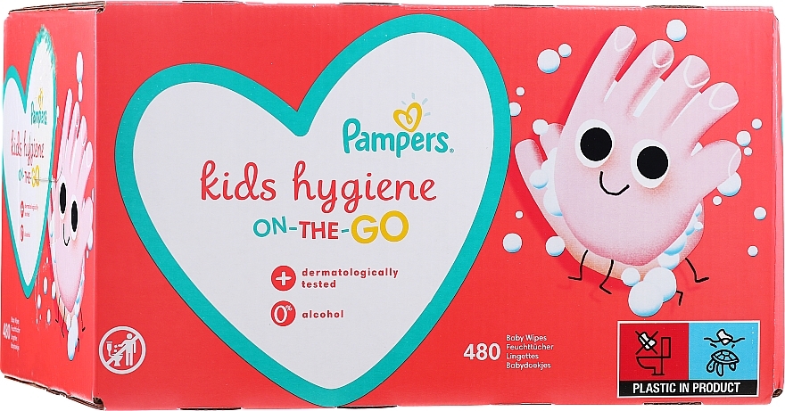 Baby Wet Wipes, 12x40 pcs - Pampers Kids On The Go — photo N5