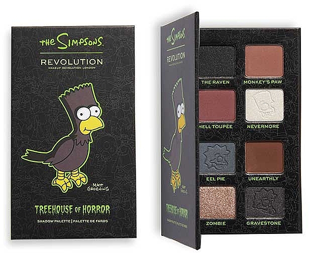 Mini Eyeshadow Palette Raven Bart - Makeup Revolution The Simpsons Mini Eyeshadow Palette Raven Bart — photo N1