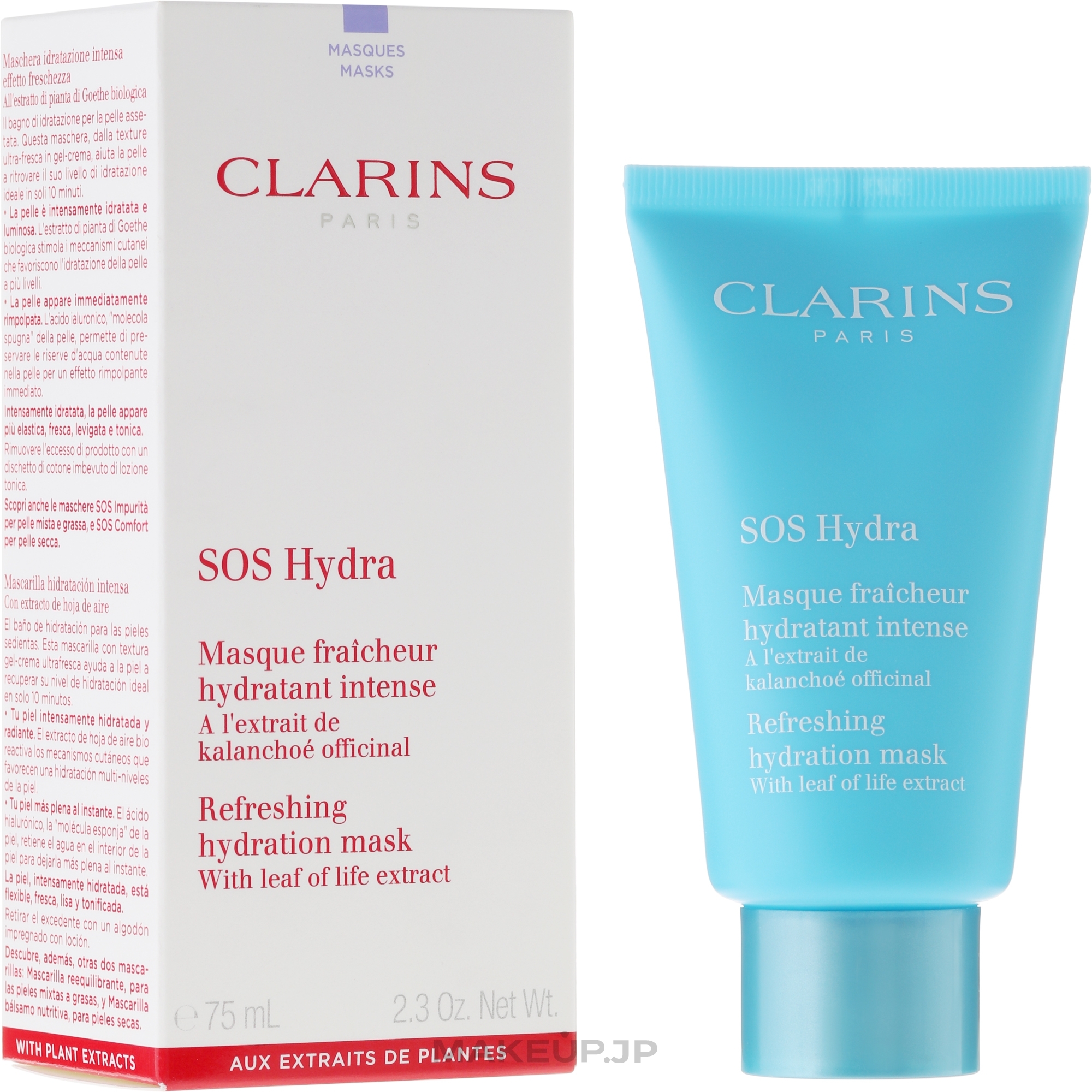 Moisturizing Kalanchoe Extract Mask - Clarins SOS Hydra Refreshing Hydration Mask — photo 75 ml