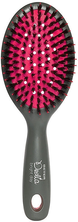 Detangling Hair Brush, pink - Beter Deslia Bright Day Cushion Brush — photo N2