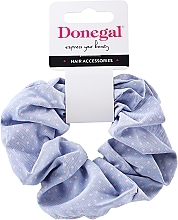 Fragrances, Perfumes, Cosmetics Scrunchie FA-5645, blue with dots - Donegal