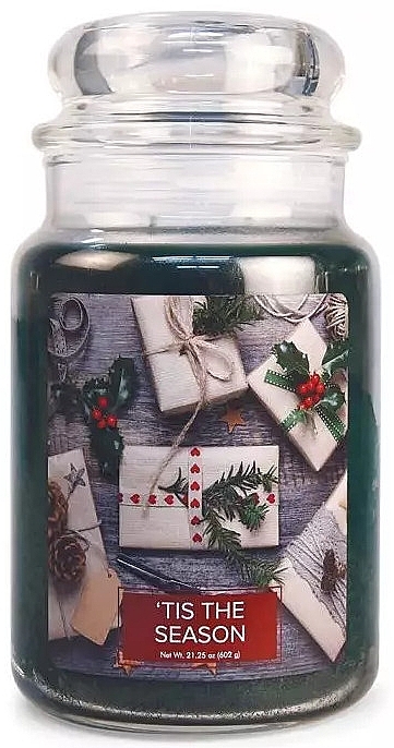 Scented Candle in Jar, glass cap - Village Candle Tis The Season — photo N1