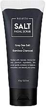 Fragrances, Perfumes, Cosmetics Face Salt Scrub - Kosette Salt Facial Scrub Gray Sea Salt + Bamboo Charcoal (mini size) 