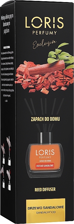 Reed Diffuser "Sandalwood" - Loris Parfum Reed Diffuser Sandal Agaci Sandalwood — photo N1