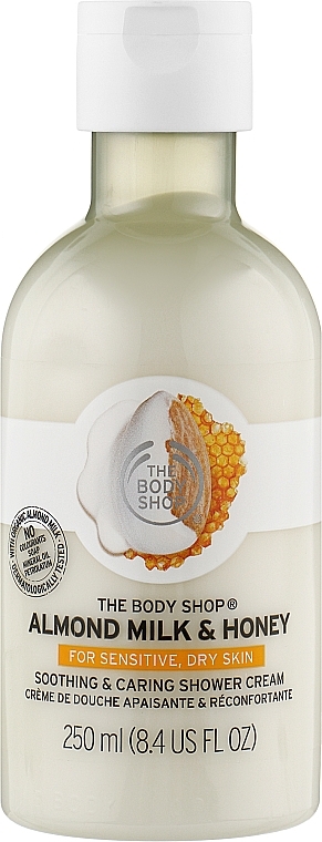 Softening Shower Cream "Almond Milk & Honey" - The Body Shop Almond Milk & Honey Soothing & Caring Shower Cream — photo N1