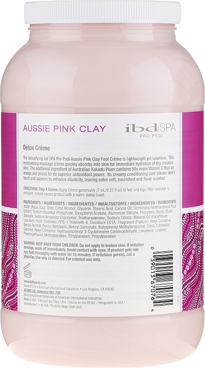 Hand and Foot Cream with Pink Clay - IBD Aussie Pink Clay Detox Creme  — photo N4