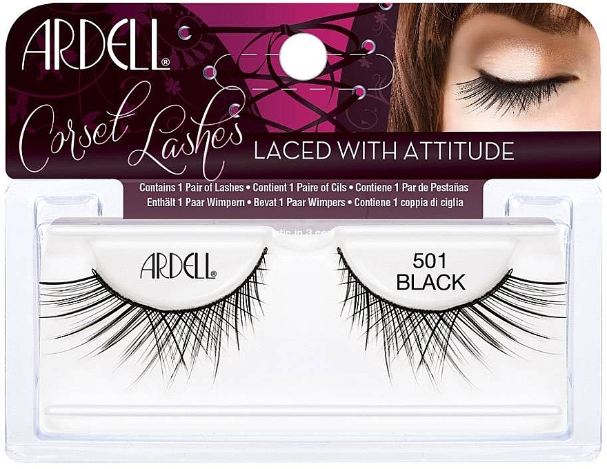 False Lashes - Ardell Lashes Corset Collection Black 501 — photo N1