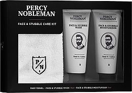 Fragrances, Perfumes, Cosmetics Set - Percy Nobleman Face & Stubble Care Kit (f/cr/75ml + f/cl/75ml + towel)