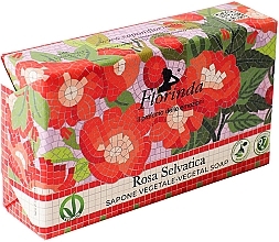 Toilet Soap 'Italian Mosaic. Wild Rose' - Florinda Rosa Selvatica Sapone Vegetale-Vegetal Soap — photo N2