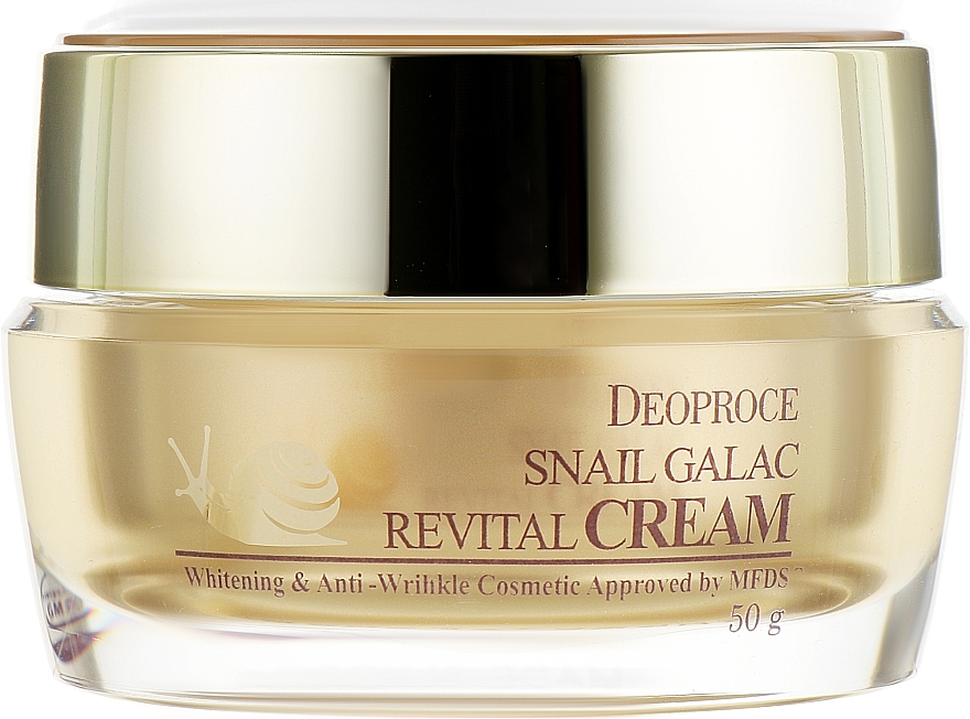 Anti-Aging Snail & Yeast Face Cream - Deoproce Snail Galac-Tox Revital Cream — photo N3