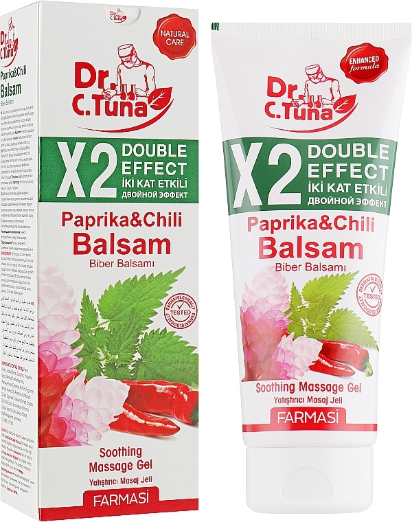 Dual Effect Massage Gel with Chili Pepper - Farmasi Dr.Tuna Paprika Balsam — photo N3